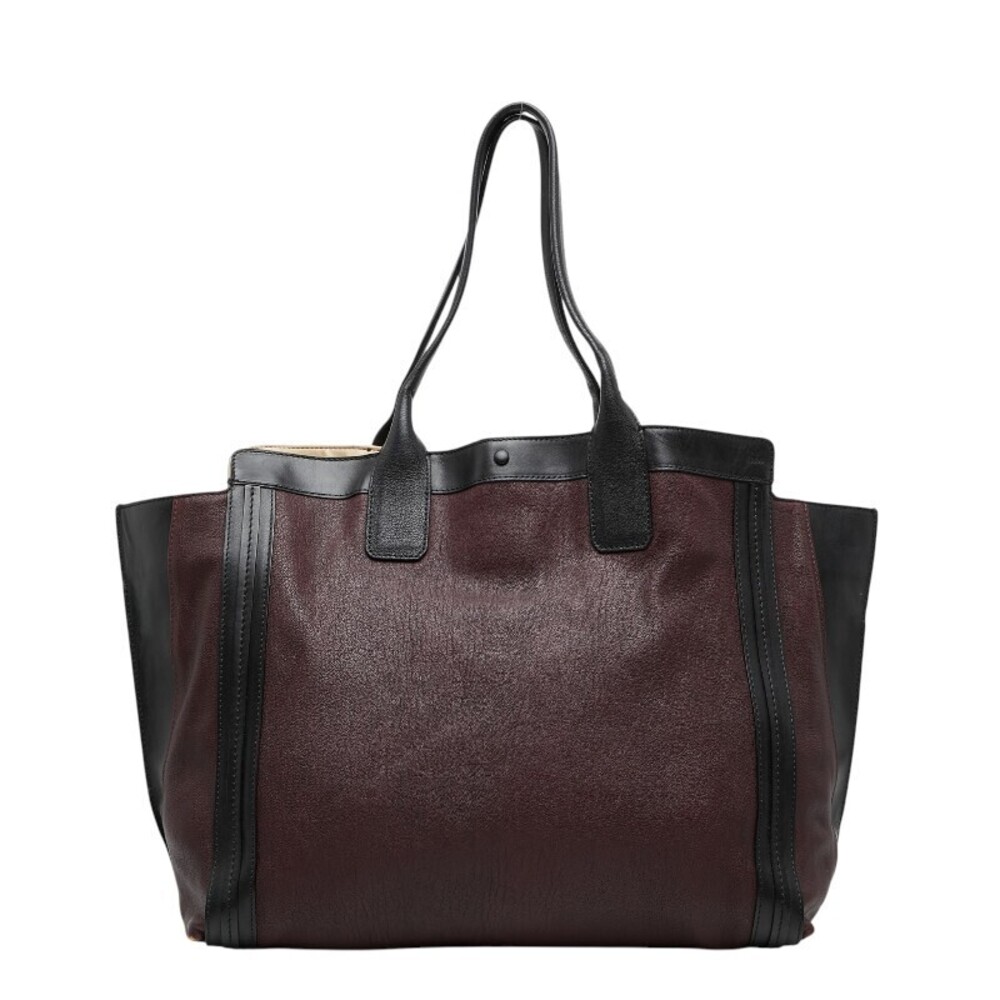 Chloe Allison Tote Bag Brown Black Leather